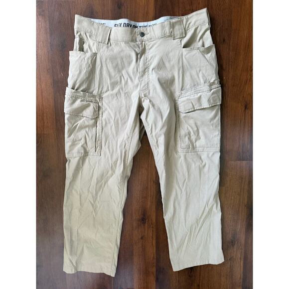 Deluth Trading Co Mens Relaxed Fit Cargo Pants Grunge Utility Casual Beige 40x30 - Picture 1 of 7